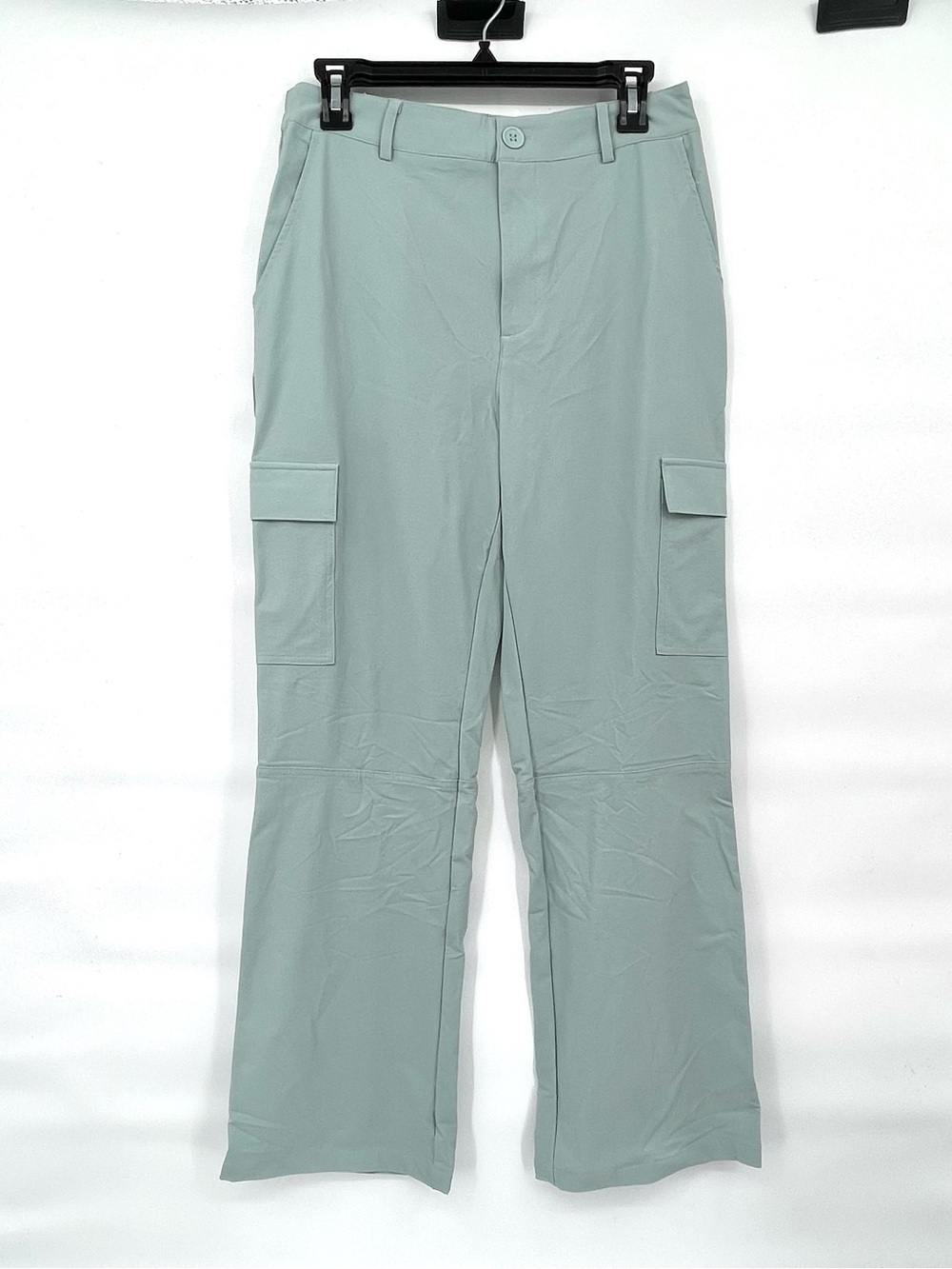 Halara NWT light blue green button zip cargo pants